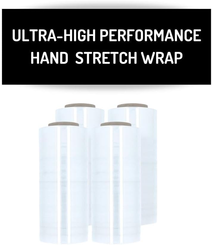 Canadian Brand Stretch Film Wrap 12" x 1250ft - 70 Gauge - Clear Cast Pallet Stretch Wrap Film